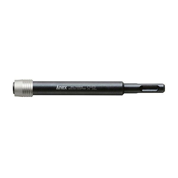 SDSプラスシャンクで先端に六角軸対辺6.35mmの先端工具が取り付け可能です。 用途 SDSプラスハンマードリルの先端工具の延長 機能 SDSプラスハンマードリル対応です。 指が滑りにくく、スライドしやすいチャック形状でビットの着脱が簡単です。 全体焼入で耐久性抜群です。 仕様 軸部対辺：10mm 全長：150mm 差込角：6.35mm 材質 クロムモリブデンバナジウム鋼 注意事項 用途以外に使用しないで下さい。 お子様の手の届かない場所に保管して下さい。 SDSハンマードリルは回転モードで使用してください。