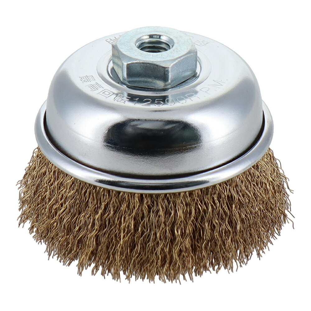 trad カップワイヤーブラシ 75mm 真鍮メッキ線 46