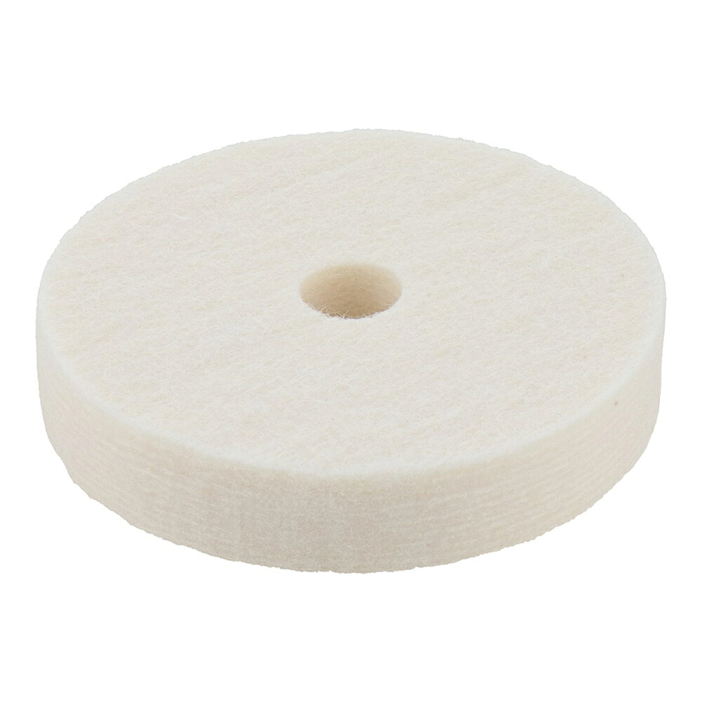 商品情報 品番：gN-75F 外径：75mm 使用アーバー：A-04 厚さ：12〜15mm 用途 木製品・金属・樹脂・石工品の艶出し用 各種研磨剤をご利用になりますと効果的です 仕様 穴径:12.7mm ※改良により予告なく形状や仕様が変更になる場合があります。ご了承ください。