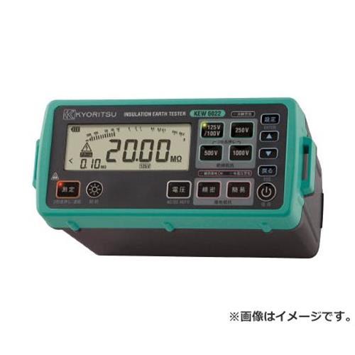 　KYORITSU デジタル絶縁・接地抵抗計(スタンダードモデル) KEW6022 ■特長 ・小型・軽量設計で長時間の作業や持ち運びに便利です。 ・交流電圧(真の実効値)および直流電圧を自動判別して測定します。 ■仕様 ・交流電圧(V):600 ・定格測定電圧(V/MΩ):100/125/250/500/1000 ・最小表示(MΩ):0.100 ・地電圧(V):600 ・接地抵抗(Ω):20/200/2000 ・タイプ:スタンダード ・質量(g):900 ・幅×奥行×高さ:184×84×133mm ・電源:単3乾電池(R6P)×6本(付属) ■原産国 日本 ■質量 900g ■メーカー 共立電気計器(株) ■ブランド KYORITSU