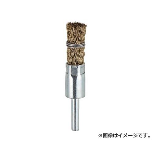 　TRUSCO 筒型ブラシΦ15X軸6 真鍮メッキ0.25 くくりタイプ TEB15G ■特長 ・汎用電動工具用の筒型ブラシです。 ・線材の中央を針金で縛っているため、回転時に線材が広がりにくくなっています。 ・底部・コーナー部などせまい箇所の研磨に適します。 ■用途 ・金属面・コーナー部などの研磨、バリ取り、塗装剥離、頑固なサビ落としなど。 ■仕様 ・外径(mm):15 ・線径(mm):0.25×5本より線 ・最高使用回転数(rpm):3000 ・毛材:真鍮メッキ鋼線 ・軸径(mm):6 ・毛丈(mm):30 ・軸長(mm):25 ・質量(g):40 ・電動工具用 ■材質/仕上 ・軸:スチール(亜鉛メッキ鉄材) ・線材:真鍮メッキ鋼線 ■注意 ・作業時は必ず安全帽、安全メガネなどの保護具をご着用ください。 ・最高使用回転数以内でご使用ください。 ・過度な圧力はかけないでください。ブラシの寿命を短くするだけでなく線材・金具の破損の恐れがあり大変危険です。 ■原産国 韓国 ■質量 40g ■メーカー トラスコ中山(株) ■ブランド TRUSCO