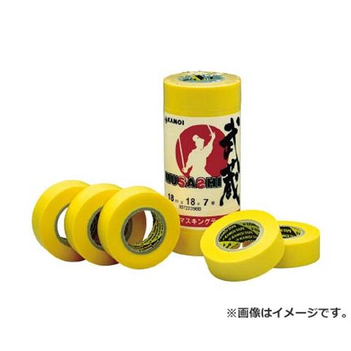 カモ井 和紙マスキングテープ 武蔵 24mm幅 5巻入り MUSASHIJAN24 5巻入 [r20][s9-010]