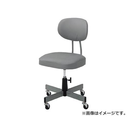 TRUSCO 事務椅子 ビニールレザー張り グレー T80 [r20][s9-030]