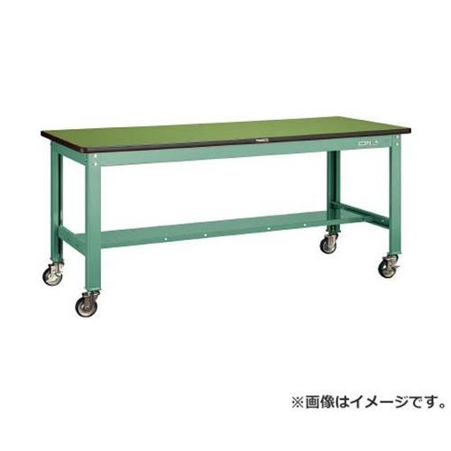 TRUSCO SHW型作業台 1800X900 φ100ウレタン車輪付 SHW1809CU100 (GN) [r21][s9-039]