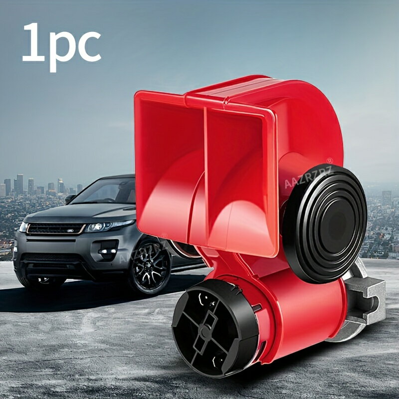 12V スクエアマウススナイルカーホーン 大型トラックオートバイ車両統合エアホーン ハードワイヤリング..