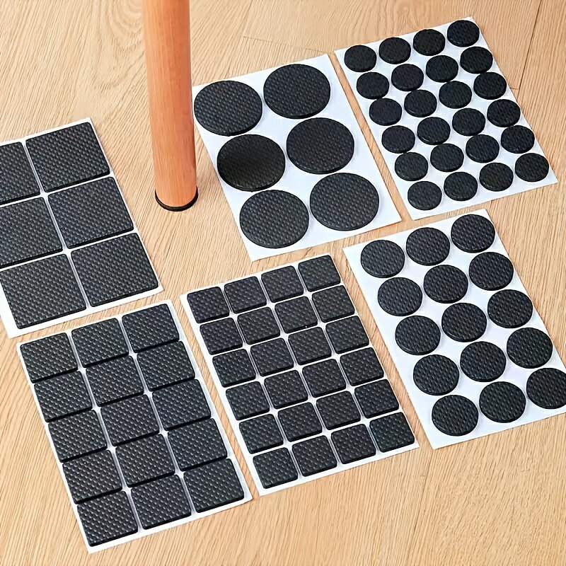 乐天商城 - 多用途セルフ接着家具パッド カットしてフィットする傷防止フロアプロテクター、耐久性のある滑り止めチェア、テーブル 家電の脚パッド ダメージを防ぎ ハードウッドフロアを保護