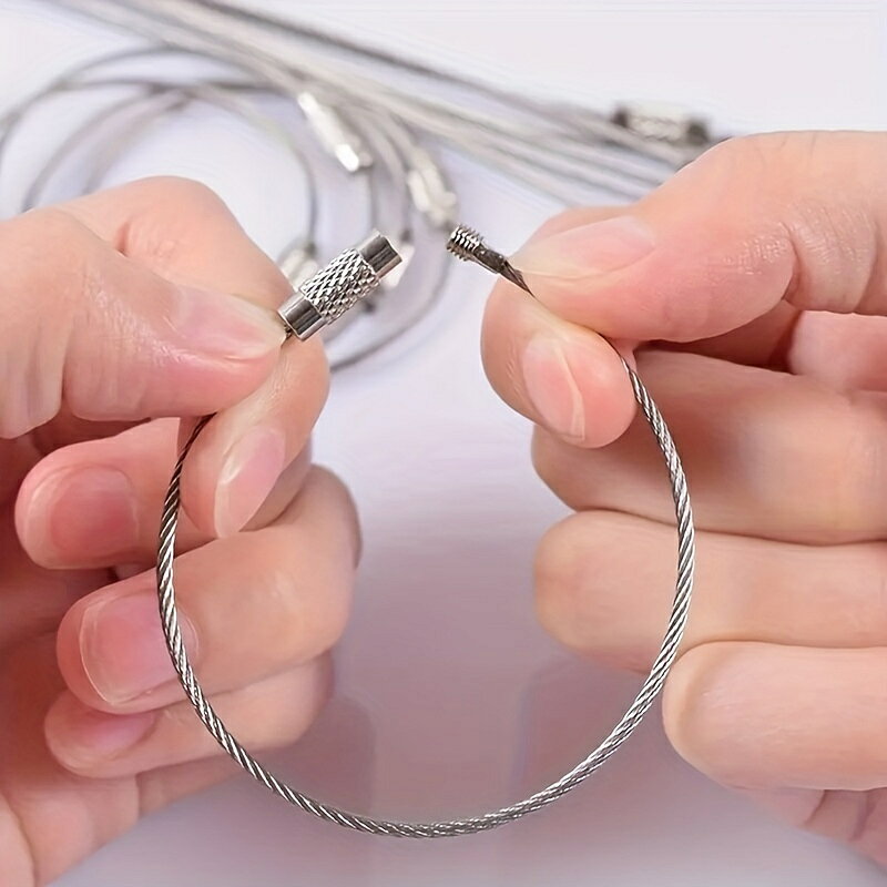 15個 20個 多用途ステンレスキーリング 耐久性調整可能 錆びにくい 鍵 タグ DIYプ...