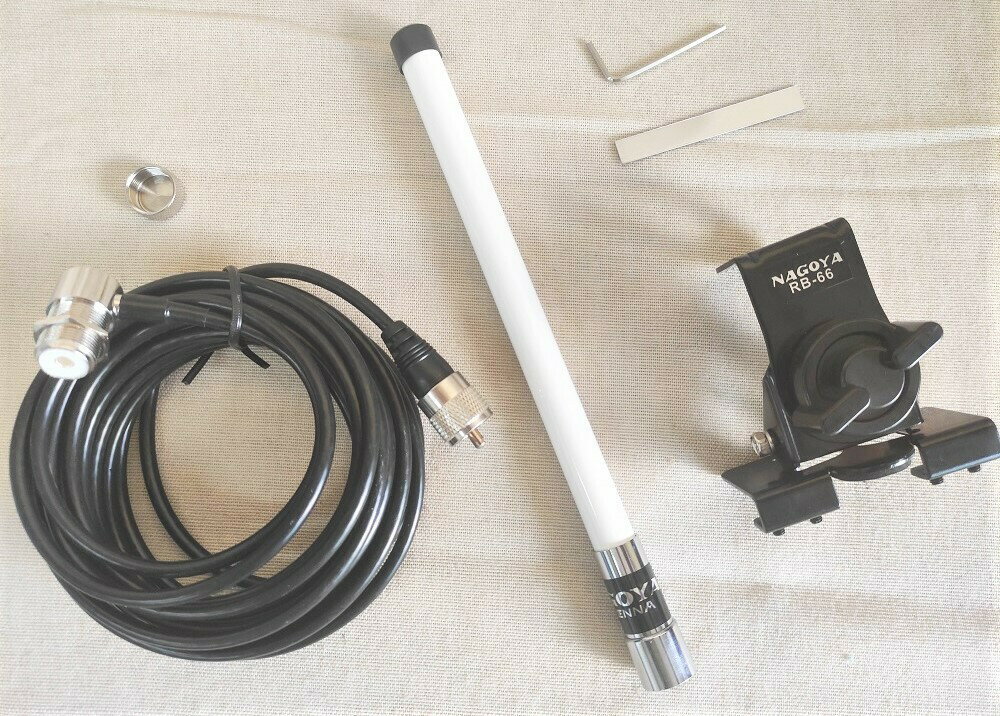 ミニアンテナ NL-350 144/430MHz アンテナ 基台 同軸ケーブル 防水キャップ付 アンテナ セット RB66 短いアンテナ 送料無料