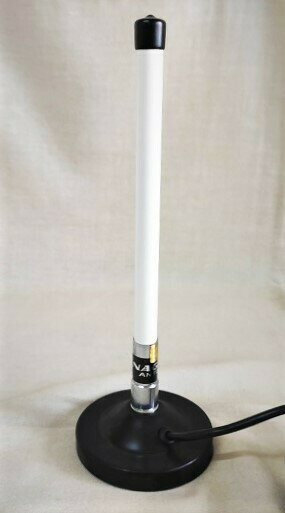 送料無料 144/430MHz ミニ アンテナ 23cm マグネット基台 防水キャップ付 NL-350 デュアルバンド ヂュアル アマチュア無線 白 短い モービル 車 車載 簡単 取付 取り付け 取外し 操作 磁石 コンパクト 短小 軽量 傷つけない ボンネット ルーフ