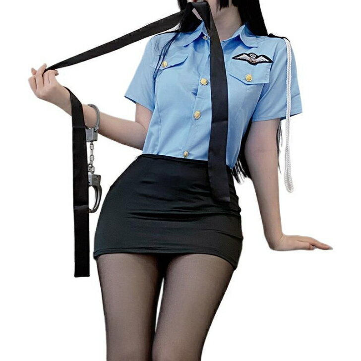 ミニスカポリス コスチューム コスプレ 仮装 パーティ ハロウィン 制服 婦警 警察グッズ 穴あきタイツ 変身変装 大人 ゴスロリ ミニスカート キャバドレス SM セクシー マイクロミニ 趣味 ストッキング 大人 kawaii かわいい