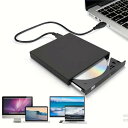 外付けCD DVDドライブ USB2.0スリムポータブル外部CD-RWドライブ DVD-RWバーナーライター プレイヤー ノートPC デスクトップコンピューター用