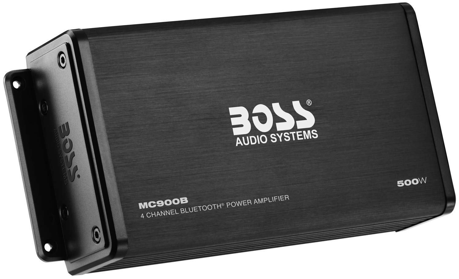 【米国直輸入】BOSS Audio Systems MC900B アンプ ATV UTV カーマリン用 - 500W 高出力、4 チャンネル、2/4 オーム、Bluetooth 多機能リモコン、RCA 出力、耐候性、ステレオおよびサブウーファー付きアンプを使用、クロスオーバー