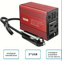 150 W車の電源インバーター 12 V DC から 110 V±5% AC コンバータ車両アダプタプラグコンセント 3.1A デュアル USB 車の充電器ラップトップコンピュータ用