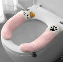 猫ちゃん便座カバー ネコ柄 トイレカバー ネコ柄 便座クッション オーバル自己粘着トイレシートクッションカバー ネコ柄オレンジ ピンク グレー ネコ好きさんへプレゼントに!オールシーズン利用可能 再利用可能 ソフトプラスバスタイレートリッドパッド 売れてます!(3)
