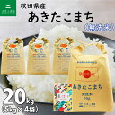 【無洗米】秋田県産 あきたこまち 20kg(5kg×4袋)令和6年産 古代米お試し袋付き