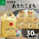 秋田県産 あきたこまち 30kg（5kg×6袋）令和5年産 古代米お試し袋付き