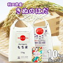 秋田県産 農家直送 きぬのはだ もち米 精米 10kg(5kg×2袋) 令和6年産 古代米お試し袋付き