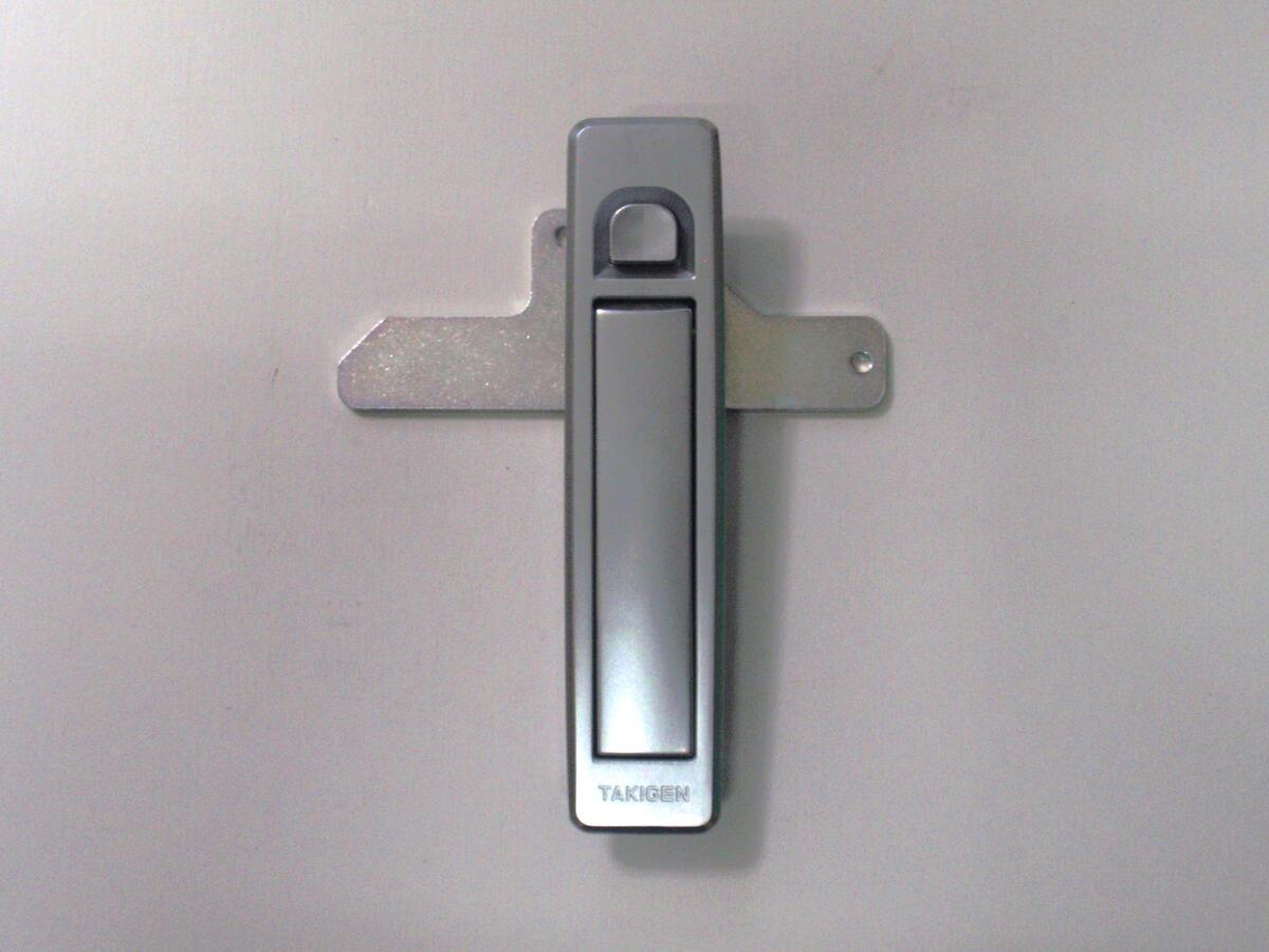 TAKIGEN　押ボタン付平面ハンドル　A-160-A-1-1　2　鍵つき　鍵なし　大　タキゲン　キーナンバー　020..