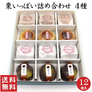 【送料無料】 栗いっぱい 詰め合わせ 栗三昧 栗菓子 4種 12個入【父の日】 栗 和菓子 ギフト スイーツ 老舗 香川 高松 高級 お取り寄せ 御祝 お祝い 御供 お供え 詰合せ おしゃれ かわいい 可愛い あんこ 手土産 お菓子 贈り物 セット お試し 誕生日 プレゼント 健康