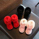スノーブーツ ムートンブーツ ショートシューズ キッズ 子供 ベビー 女の子 無地 うさぎ うさみみ 蝶結び スエード かわいい シンプル 裏起毛 裏ボア もこもこ もふもふ 防寒 子供靴 子供シューズ 冬靴 ウィンターブーツ スリッポン マジックテープ 履きやすい 13.5~18CM