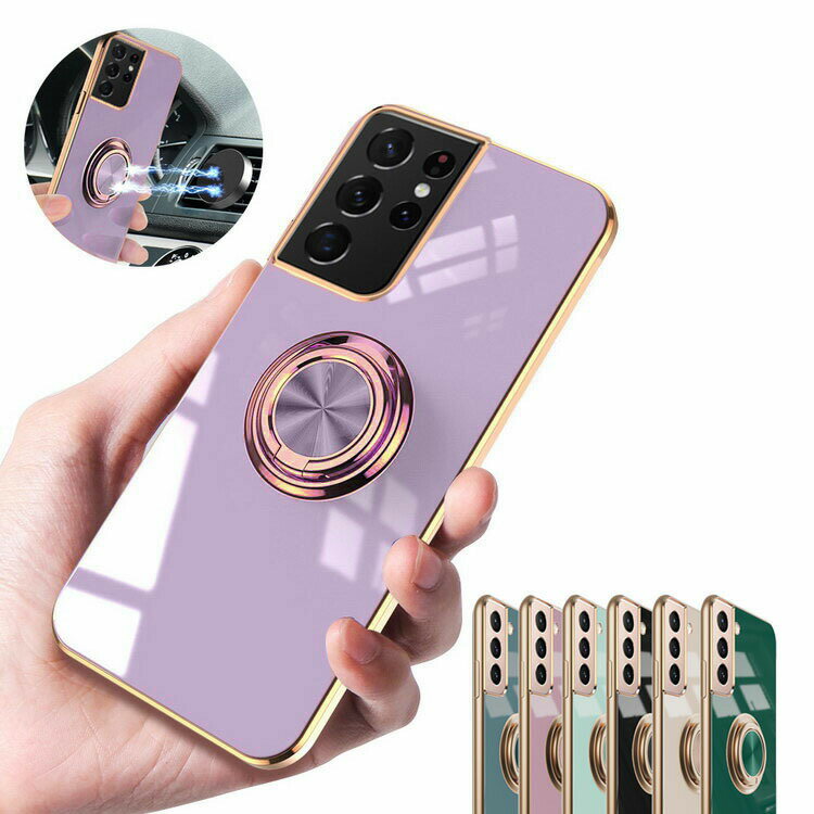 樂天商城 - Galaxy S21/S21+/S21 Ultra クリアケース/カバー メッキ TPU 一体型スマホリング付き ソフト カバー 透明ケース/カバー Samsung サムスン ギャラクシーS21/S21プラス/S21ウルトラ ソフトケースおしゃ れ スマホ スマートフォンケース/カバー