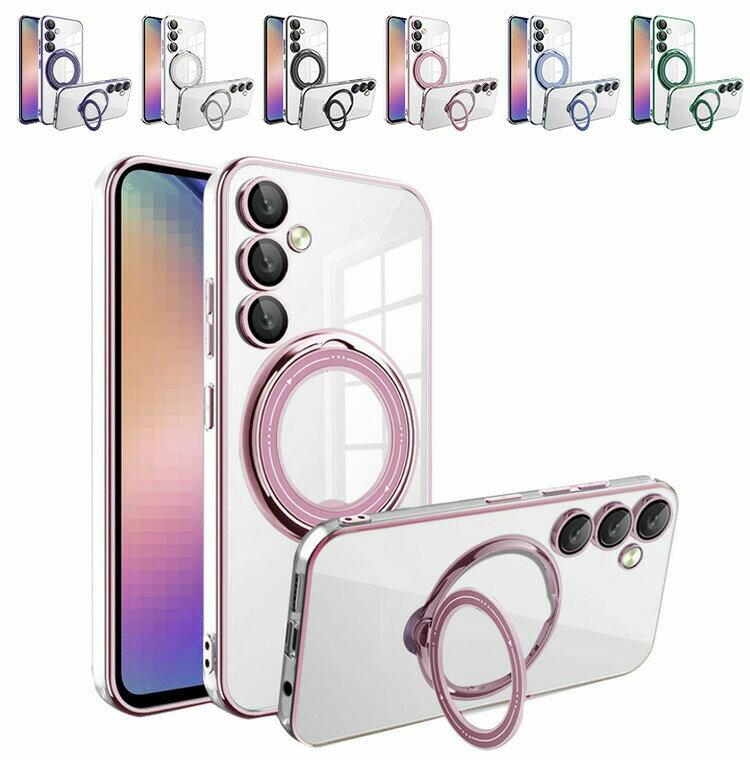 Galaxy S24 ケース S24+/S24 Ultra カバー カメラ保護あり メッキ Qi充電 ワイヤレス充電 対応 一体型リング付き スタンド機能 ソフトケース グラデーション きらきら ストラップ穴 アンドロイド ケース Samsung S24+/S24 Ultra スマホ スマートフォンケース/カバー