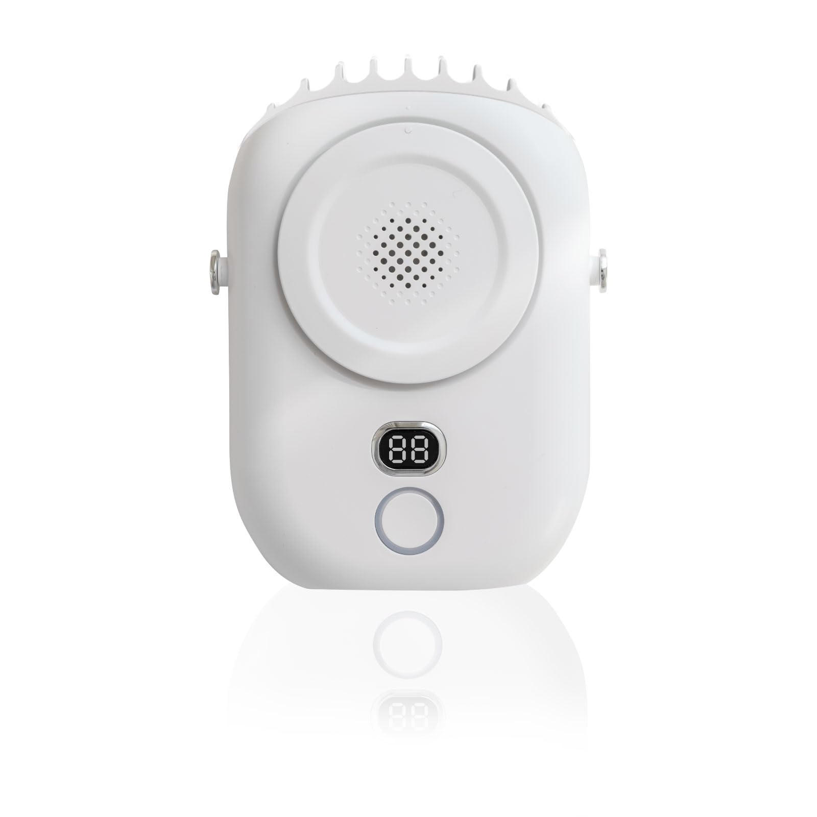 【サカモト商事 】1台4役 多機能扇風機 腰掛け扇風機 ハンズフリー 首掛け扇風機 LED残量表示 2000mAh パワフル 大容量 腰掛け扇風機 ハンディファン USB充電式 携帯扇風機 3段階風量調節 卓上扇風機 アウトドア xr-cf100-wh