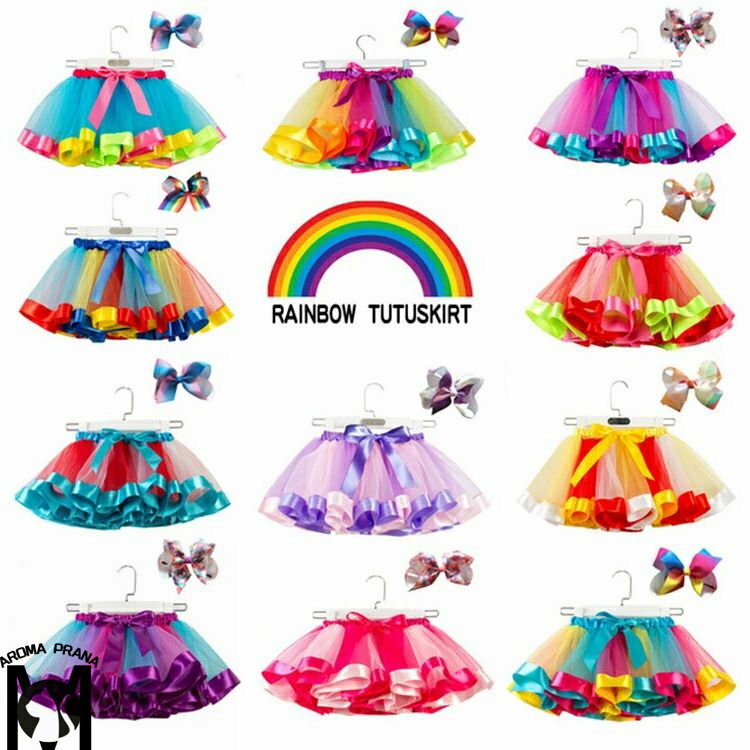 チュチュスカート チュールスカート 女の子 ベビー ミニスカ カラフル tutu ふわふわ リボン付き ハロ..
