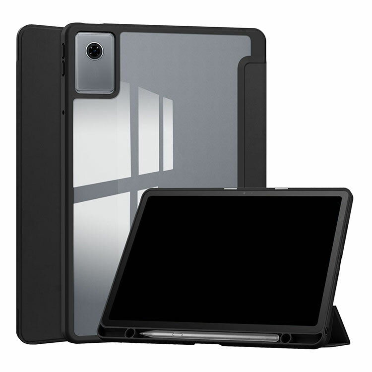 Tab K11 Gen 2 / Idea Tab ケース 11インチ 2025モデル オートスリープ 機能付き 手帳型 カバー 背面透明 PUレザー スタンド機能 ペン収納 360°回転 Lenovo レノボ タブ 衝撃吸収 シンプル おしゃれ 手帳型PUレザーケース/カバー タブレットケース タブレットカバー