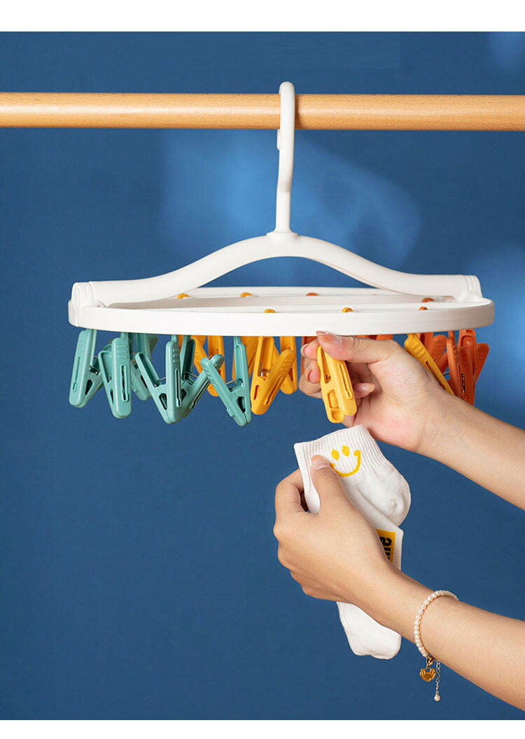 洗濯ハンガー 丸ハンガー ランドリーハンガー 24ピンチ ピンチハンガー 物干しハンガー 洗濯物干し 洗濯 干し 物干し 室内干し さびにくい 丈夫 外干し 部屋干し