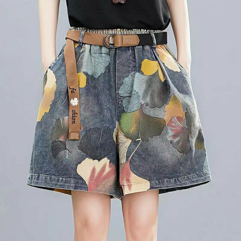 ショートパンツ デニムパンツ ハイウエストショートパンツ レディース 可愛い ショーパン デニムショートパンツ 大きいサイズ 夏 ゆったり 台形 ショートパンツデニム かわいい ショートパンツレディース 大柄 キュロットパンツ 膝上 五分丈 ウエストゴム ボトムス SLTA038