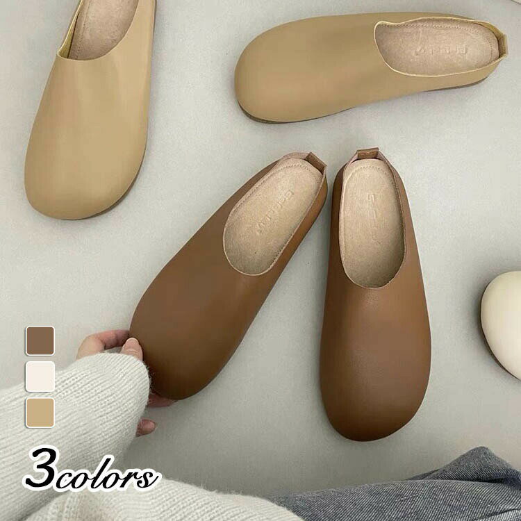 ミュール サンダル レディース 春 夏 秋 フラットシューズ カジュアル 軽量 スリッパサンダル スリッパ おしゃれ 可愛い