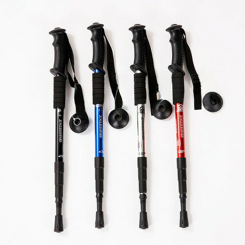 トレッキングポール 伸縮 2本セット 軽量 アルミ製 登山 ウォーキング 健康 頑丈 軽い トレッキング ポ..