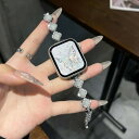 Apple Watch バンド アップルウォッチ 時計 腕時計 レディース ブレスレット チェーン ストラップ レトロ キラキラ 韓国 緑 ゴールド シルバー クローバー ストーン ビジュー きれいめ 大人 フォーマル ダイヤ 第2世代 おしゃれ 可愛い 40mm 44mm 45mm