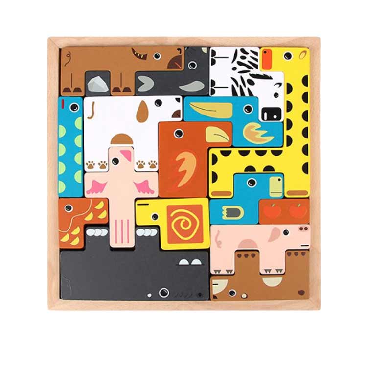 MIND FITのテトリス おもちゃ パズル 木製パズル 子供 知育玩具 積み木 木のおもちゃ 暇つぶし 室内 知育おもちゃ 木の玩具 木のパズル 男の子 女の子 立体パズル 誕生日プレゼント ギフト 入園祝い クリスマス お正月 贈り物 3歳 4歳 5歳 6歳｜アングル2