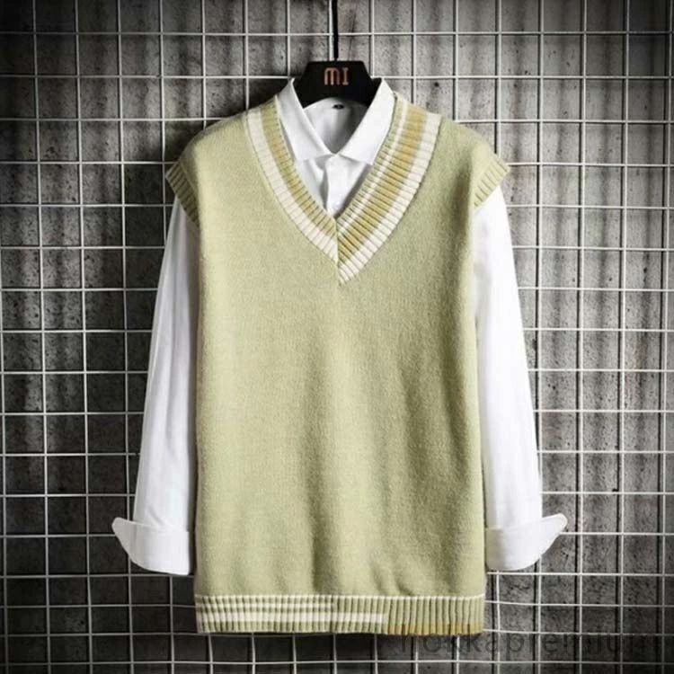 ノースリーブ スクールベスト 制服 ニットベスト ゆったり Vネック コスプレ カジュアル チョッキ スクールベスト 学生服 メンズ ジュニア 高校生
