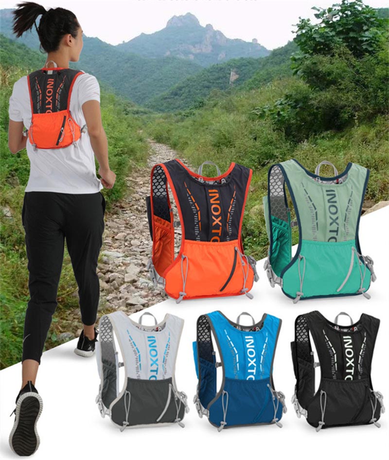 ランニングバック トレラン トレイルラン ザック バックパック 軽量 4色 日帰り登山 ジョギング 自転車..