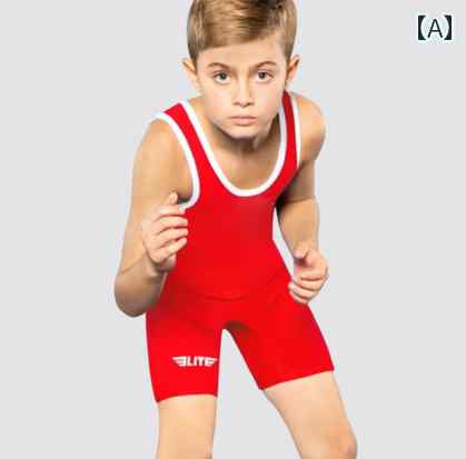 レスリング シングレット ジュニア フィット おしゃれ 夏 子供 ウエイトリフティング ジャンプスーツ ..