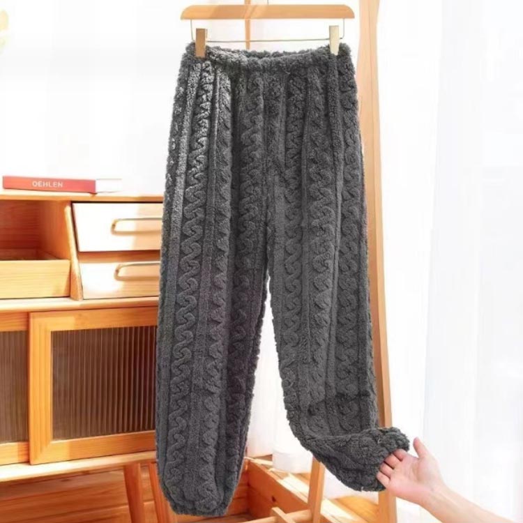 【送料無料】ルームパンツ ペアパジャマ もこもこ ロングパンツ 2枚組 ルームウェア レディース 冬 秋 ..