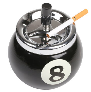 ビリヤードボール型 アシュトレイ 灰皿 回転 吸い殻 喫煙 タバコ たばこ クール な インテリア 雑貨 小物 【送料無料】ctr-g48