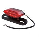 バイク 汎用 LED テールランプ 12V ウインカー 内蔵 ナンバー灯 ステー付 レッド き バックライト 【送料無料】ctr-k16