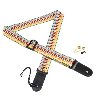 耐久性 レインボー ウクレレ ストラッ プ ショルダー 調整可能 100%コットン&本革 ストラップバージョン2.0 【送料無料】lvt-a05