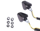 バイク ウィンカー ウインカー 汎用 12V スモーク タイプ 三角 LED 2個入り ミニ オートバイ カスタム ライト 【送料無料】lvt-i13