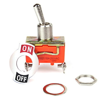 【8個セット】トグルスイッチ ON - OFF 15A 250 防水キャップ付き 【送料無料】mmk-h62