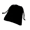 【60個セット】 高級ベルベット風 ジュエリー保存 巾着袋 ブラック 【送料無料】mmk-i03