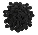 インナーイヤー 型 イヤホン スポンジ カバー 外径18mm 黒 100個セット イヤーパッド クッション 【送料無料】mmk-m97