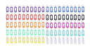 キーリング付 名札 キーホルダー 10色 計100個セット カラフル ラベル タグ ロッカー USB 鍵 キーホルダー 店舗 倉庫 業務 【送料無料】mmk-p45(3)