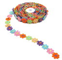 カラフル 花柄 レースリボン 幅26mm 長さ13m レース リボン ハンドメイド 手芸用品 刺繍リボン 衣装 装飾 DIY アクセサリー 【送料無料】mmk-r07