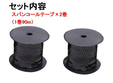 スパンコールテープ ブラック 2巻 180m 手芸用スパンコール 衣装 ドレス バッグ Tシャツ ワッペン キラキラ デコレーション 【送料無料】mmk-r08