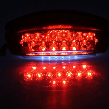 LED テール ランプ レッド ホワイト ナンバー灯 ライセンスランプ 付 ビューエル S1 M2 X1 お守り付 【送料無料】skr-c05